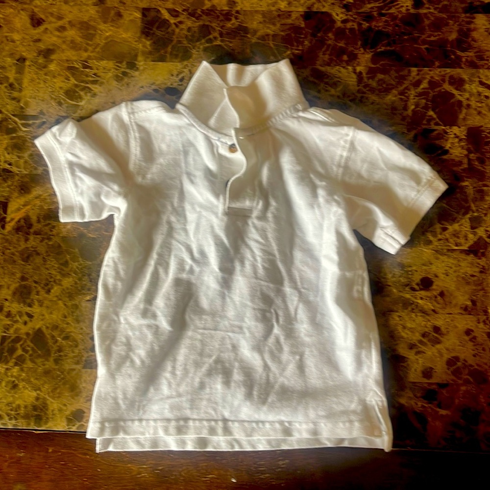 White collar shirt with spray paint